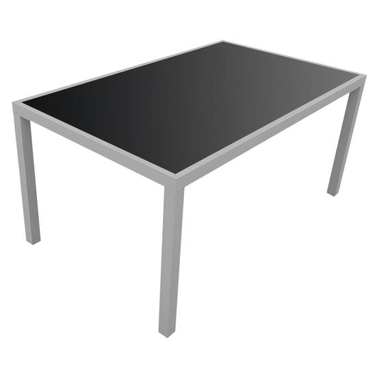 Happy Garden - Salon de jardin BERGAMO en textilène noir 6 places - aluminium gris - HAPPY GARDEN - Imagen 2