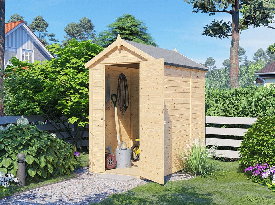 Abri de jardin bois BALI - 120 x 180 cm - Cabane de jardin - Cabanon - Imagen 1