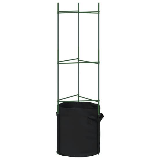 PANGIVO - Cage à tomates avec sacs à plantes acier et PP vert et noir 32 x 29 x 116 cm - PANGIVO - Image 5