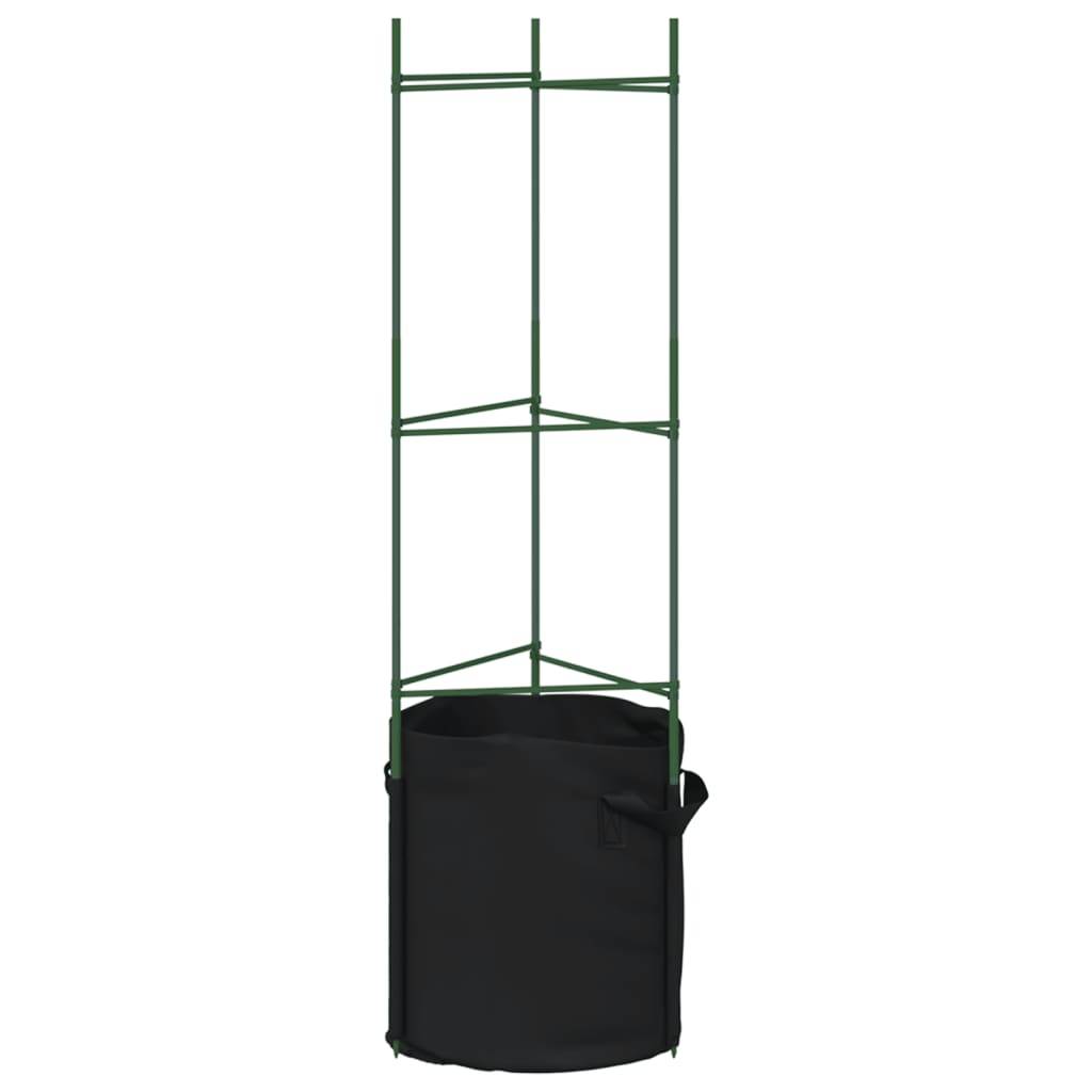 PANGIVO - Cage à tomates avec sacs à plantes acier et PP vert et noir 32 x 29 x 116 cm - PANGIVO - Image 5