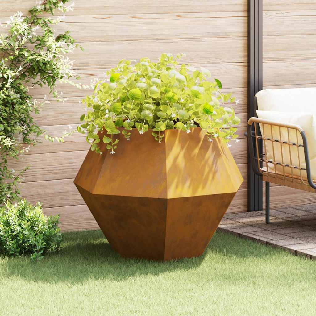 ComfortXL - Jardinière carrée acier Corten effet rouillé jardin 100x100cm – ComfortXL Outdoor Living - Image 1