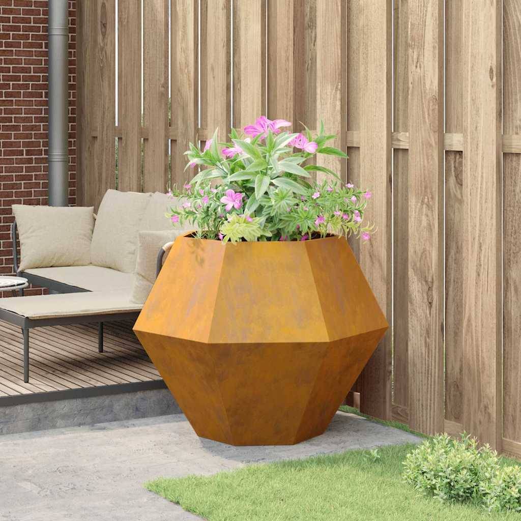 ComfortXL - Jardinière carrée acier Corten effet rouillé jardin 100x100cm – ComfortXL Outdoor Living - Image 4