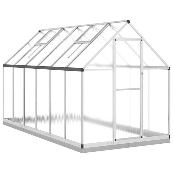 PANGIVO - Serre aluminium et polycarbonate argenté 334 x 169 x 202 cm - PANGIVO - Image 2