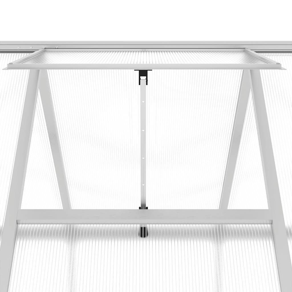 PANGIVO - Serre aluminium et polycarbonate argenté 334 x 169 x 202 cm - PANGIVO - Image 9