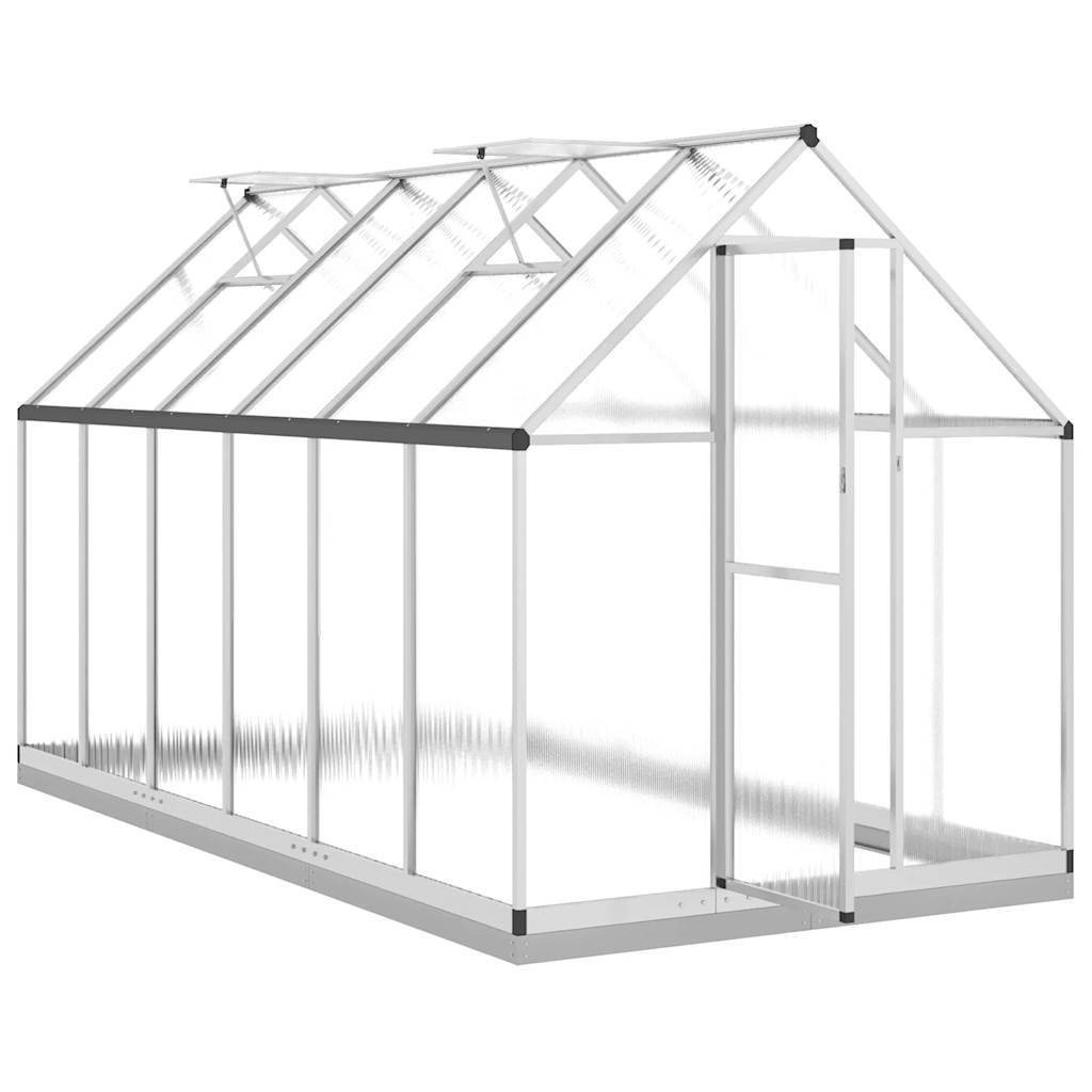PANGIVO - Serre aluminium et polycarbonate argenté 334 x 169 x 202 cm - PANGIVO - Image 6