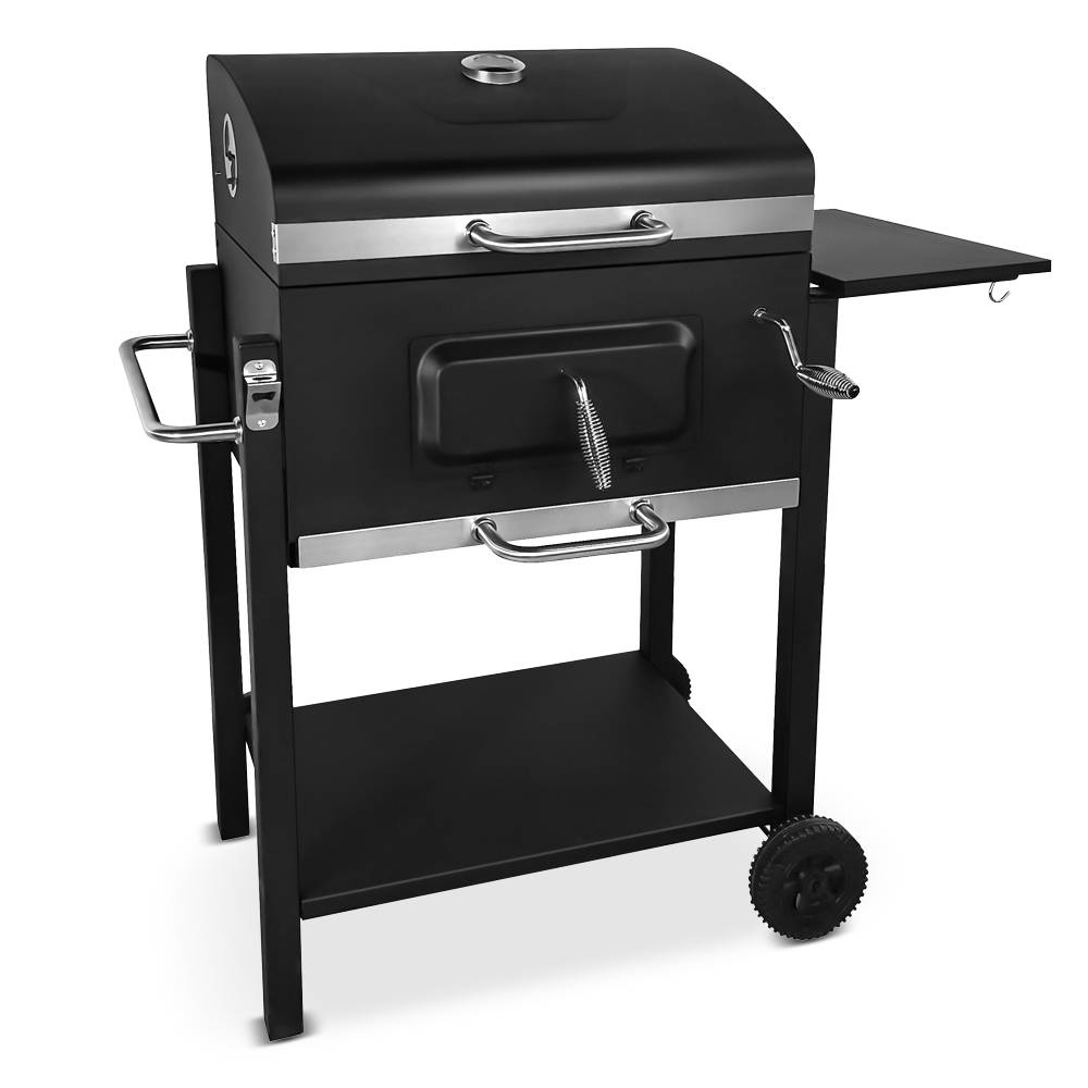 Elem Garden Technic - Barbecue charbon de bois avec roues et thermomètre, surface de cuisson 55x41.6cm - Image 1
