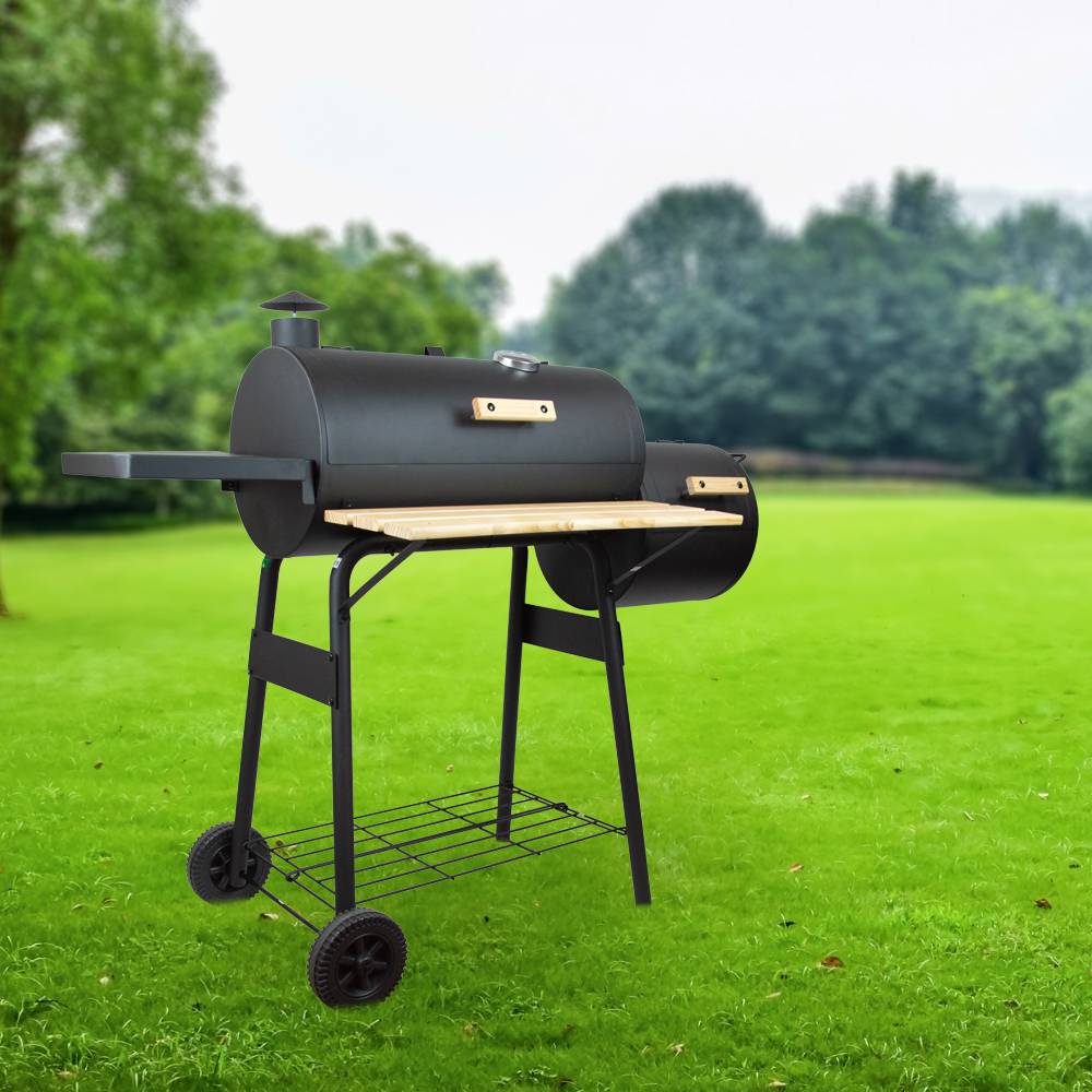 Elem Garden Technic - Barbecue charbon de bois avec roues et thermomètre, surface de cuisson 55x41.6cm - Image 5