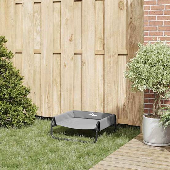 Lit pour chien surélevé en tissu Oxford pour jardin et maison Gris clair S – ComfortXL Pet Living - Image 3