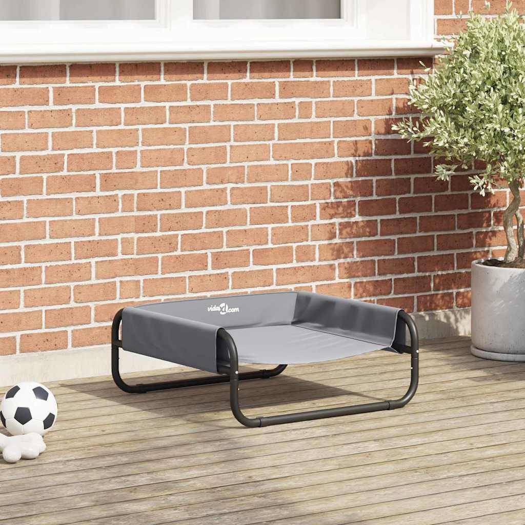 Lit pour chien surélevé en tissu Oxford pour jardin et maison Gris clair S – ComfortXL Pet Living - Image 1