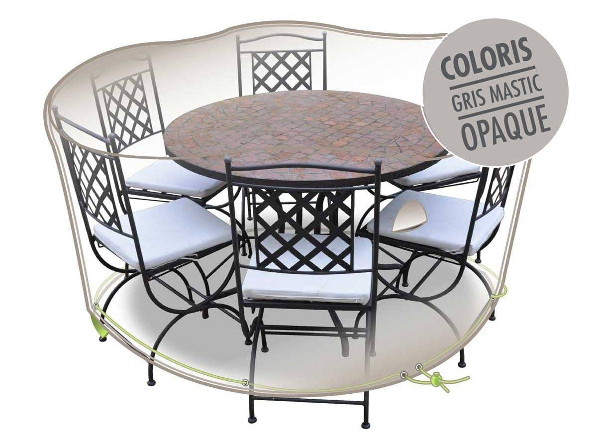 Housse de protection Cover Line pour table ronde + 6 chaises - Ø 160 x 70 cm - Jardiline - Imagen 1