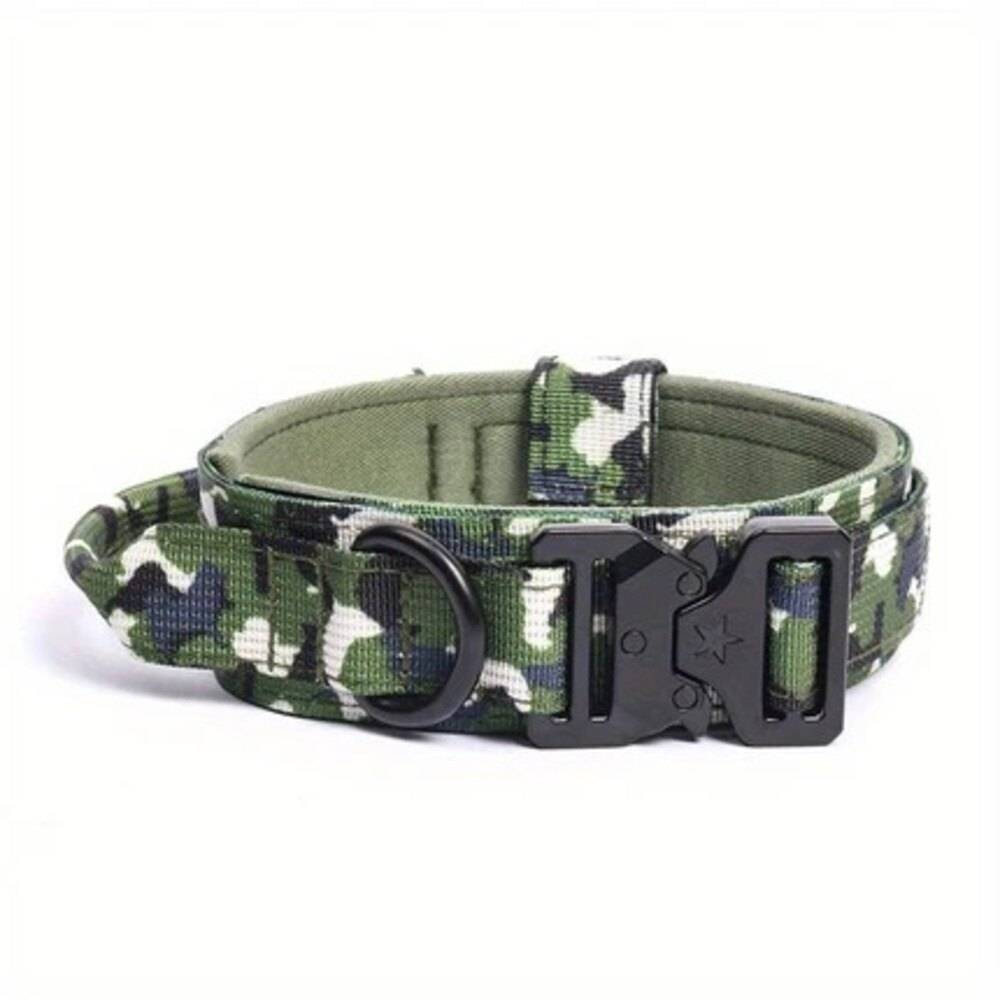 France Croquettes - Collier tactique camouflage Vert M pour chien, FranceCroquettes - Imagen 1