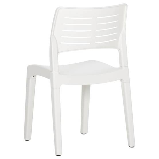 Lot de 2 Chaises de jardin - Chaises d'extérieur - Fauteuils de jardin Blanc Polypropylène-JU12398 - Image 7