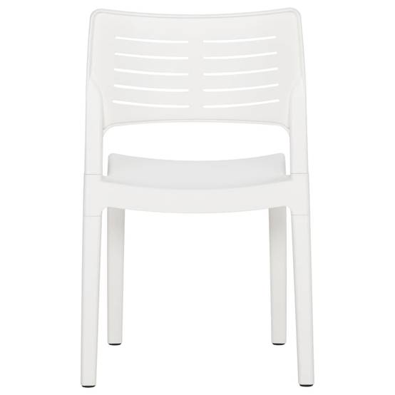 Lot de 2 Chaises de jardin - Chaises d'extérieur - Fauteuils de jardin Blanc Polypropylène-JU12398 - Image 6