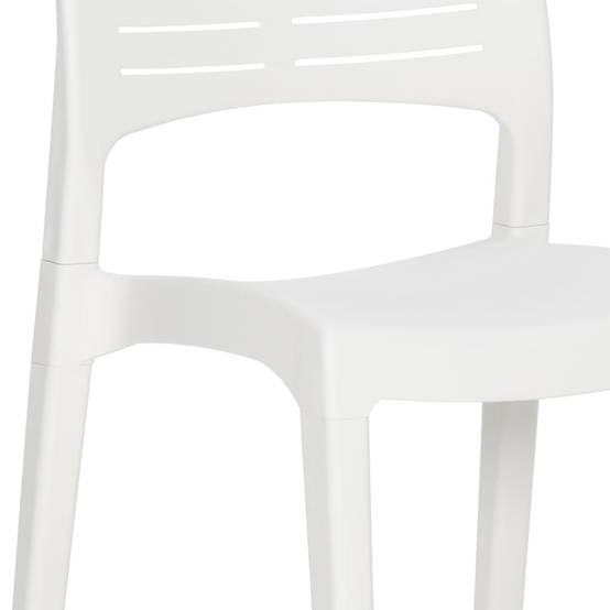 Lot de 2 Chaises de jardin - Chaises d'extérieur - Fauteuils de jardin Blanc Polypropylène-JU12398 - Image 9