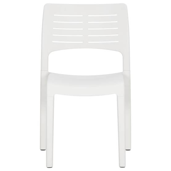 Lot de 2 Chaises de jardin - Chaises d'extérieur - Fauteuils de jardin Blanc Polypropylène-JU12398 - Image 4