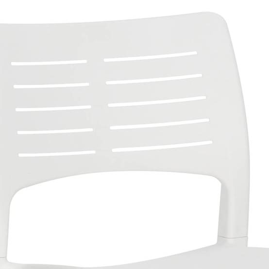Lot de 2 Chaises de jardin - Chaises d'extérieur - Fauteuils de jardin Blanc Polypropylène-JU12398 - Image 8