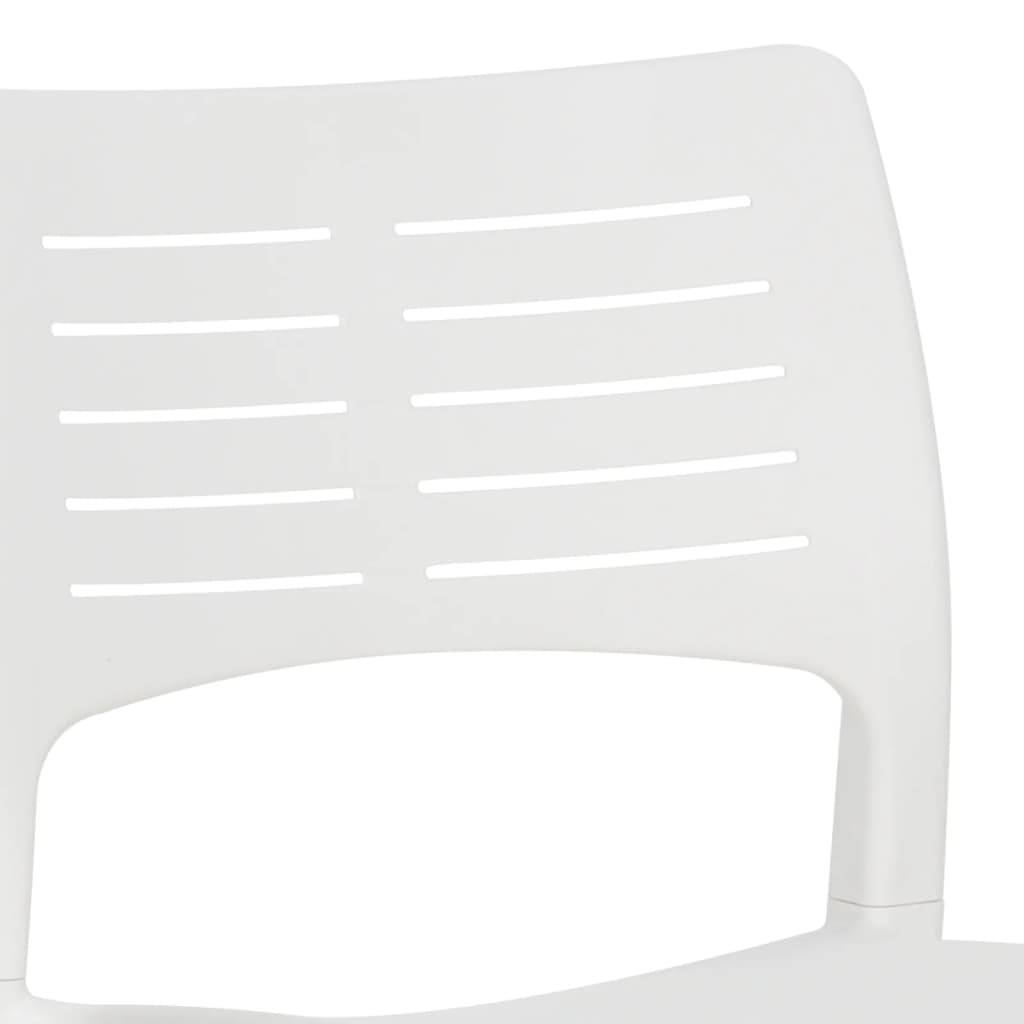 Lot de 2 Chaises de jardin - Chaises d'extérieur - Fauteuils de jardin Blanc Polypropylène-JU12398 - Image 8