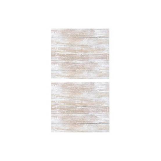 Lot de 2 Stickers Muraux "Bois" 70x80cm Blanc - Image 1