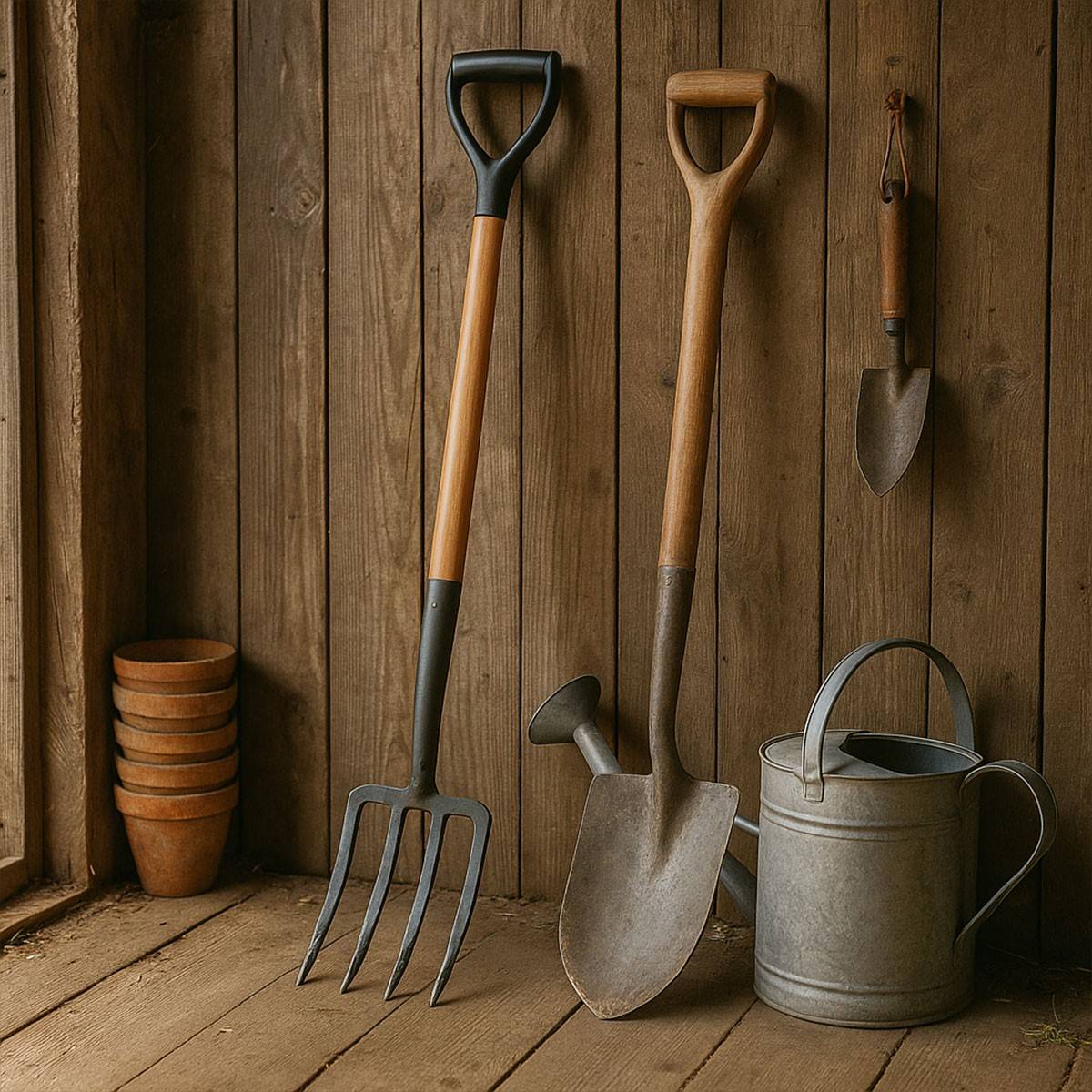 Fourche de jardin 4 dents avec manche en bois et poignée en Y VITO - Imagen 6