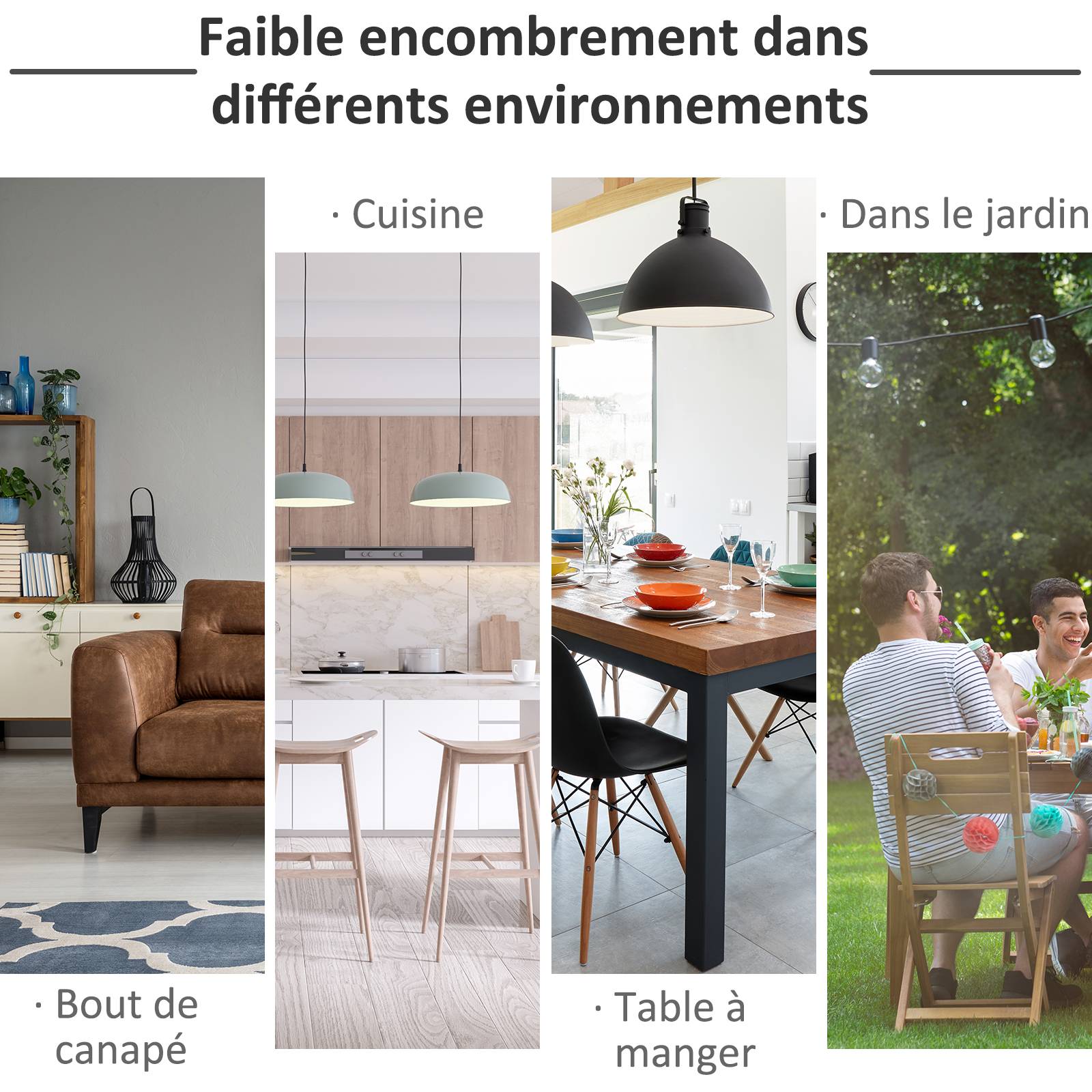 Chariot de service desserte de cuisine à roulettes 3 étagères + plateau amovible bois de pin MDF blanc - Image 8