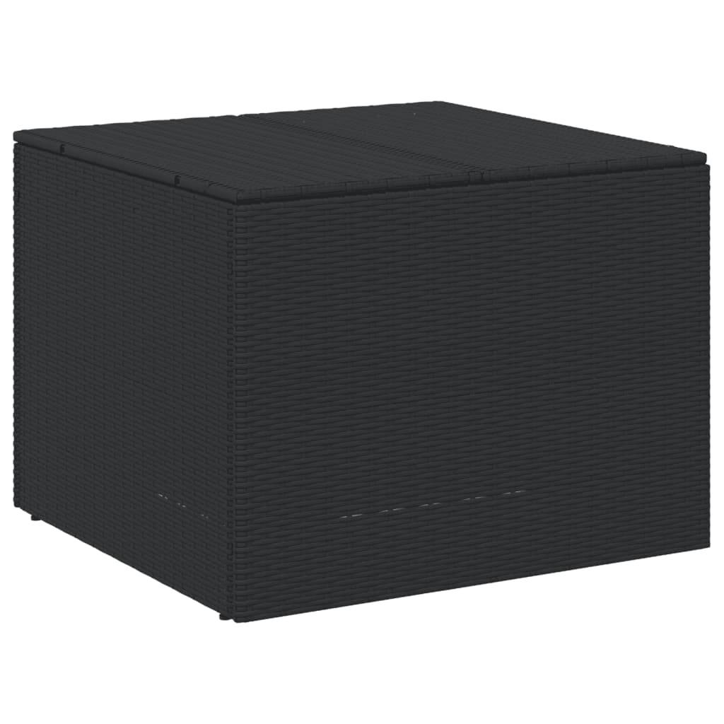 Coffre de rangement - Boîte de rangement extérieure - Coffre de jardin noir 291L résine tressée - Image 1