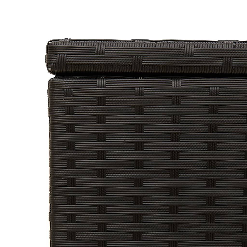 Coffre de rangement - Boîte de rangement extérieure - Coffre de jardin noir 291L résine tressée - Image 9