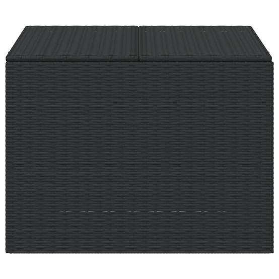 Coffre de rangement - Boîte de rangement extérieure - Coffre de jardin noir 291L résine tressée - Image 4