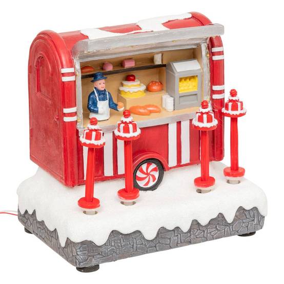 Village lumineux stand gâteau 8 LED musical ATMOSPHERA CREATEUR D'INTERIEUR - Image 1