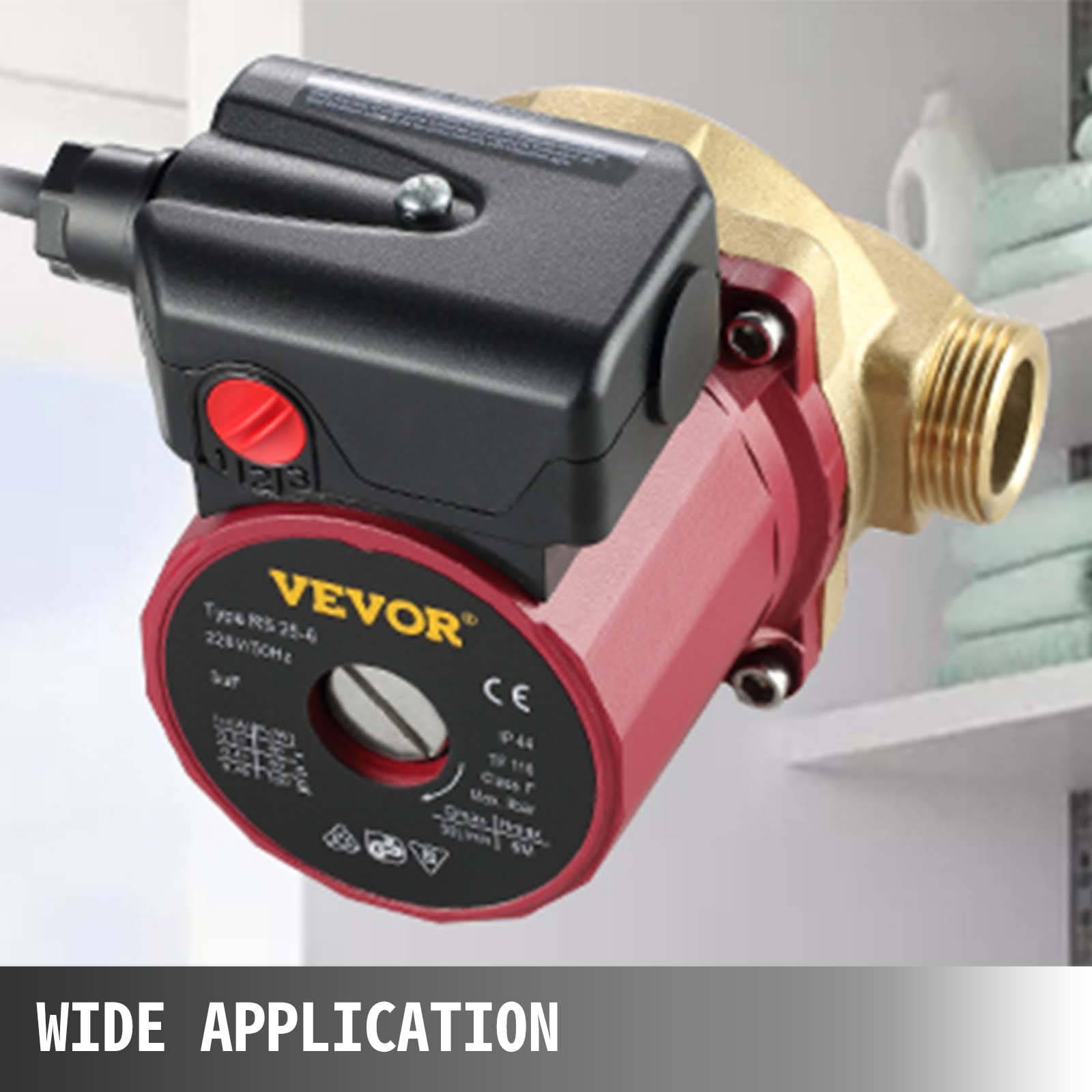 VEVOR Pompe de Surpression Silencieuse, Débit Max 50 L/min, Hauteur 6 m, Boîtier Fonte, Tête Laiton. - Image 7