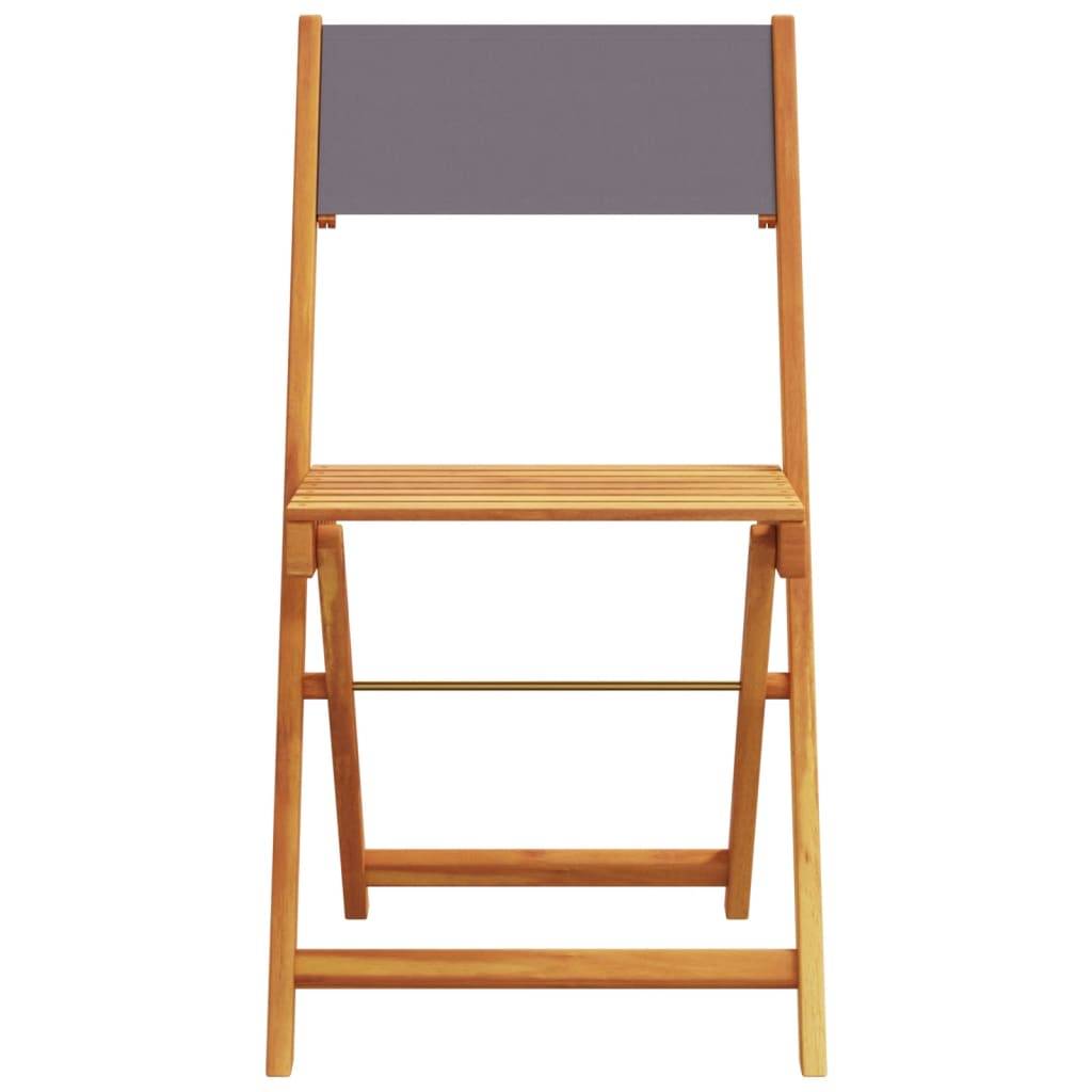 Maison Chic - Ensemble 3 pcs de bistro - Salon De Jardin - Mobilier extérieur anthracite tissu et bois massif MI472 - Image 4