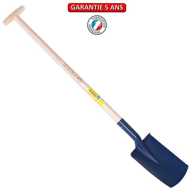 Outils Perrin - Bêche 27cm à rebords emmanché béquille tournée Outils Perrin