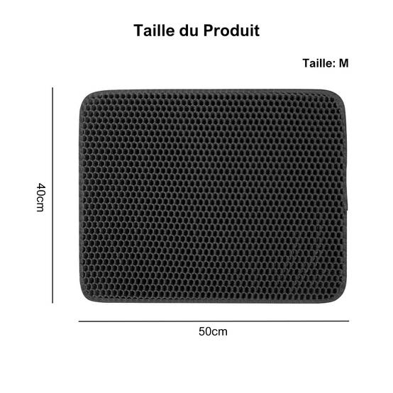 Tapis de Litière pour Chat à Double Couche en Nid d'Abeille - Image 7