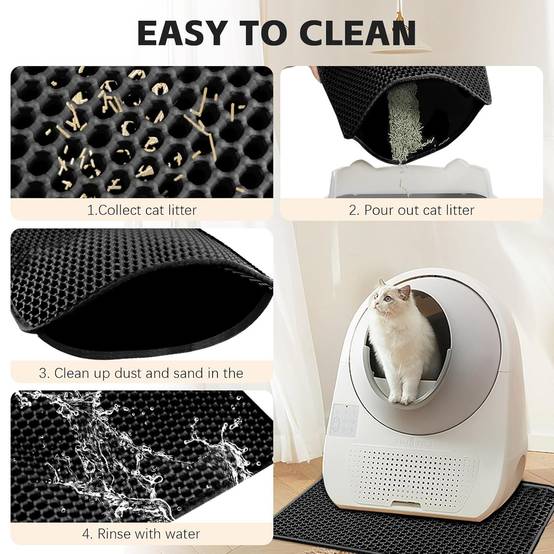 Tapis de Litière pour Chat à Double Couche en Nid d'Abeille - Image 4