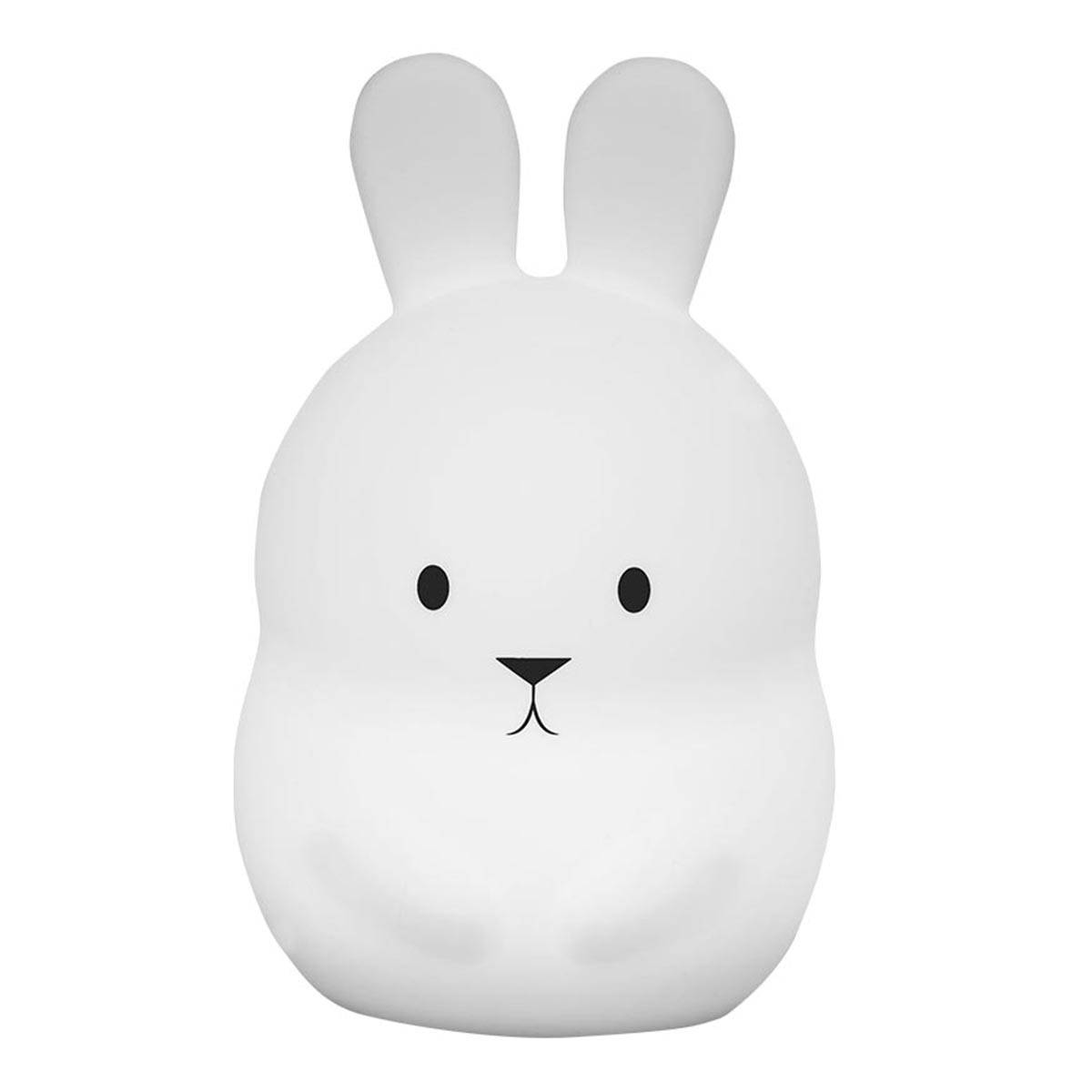 Lumisky - Veilleuse bébé lapin sans fil touch LED BUNNY Blanc Silicone H19CM - Imagen 1