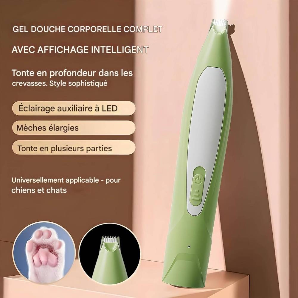 IntiMeg - Tondeuse pour pattes d'animaux avec lumière LED Vert IntiMeg - Image 6