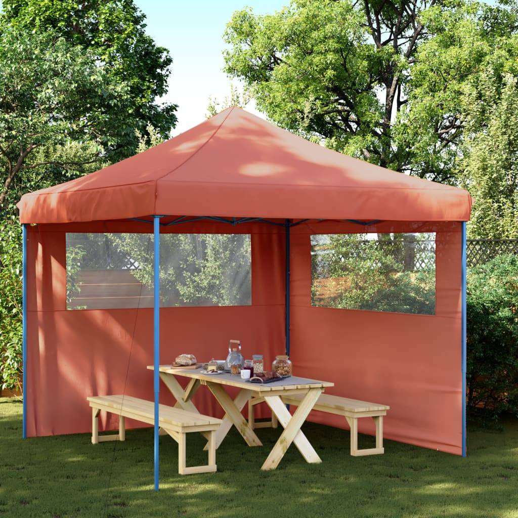 ComfortXL - Barnum Pop-Up 3x3 m Acier Tente Pliante avec 2 Côtés pour Réception Terre Cuite – ComfortXL Outdoor Living - Image 1