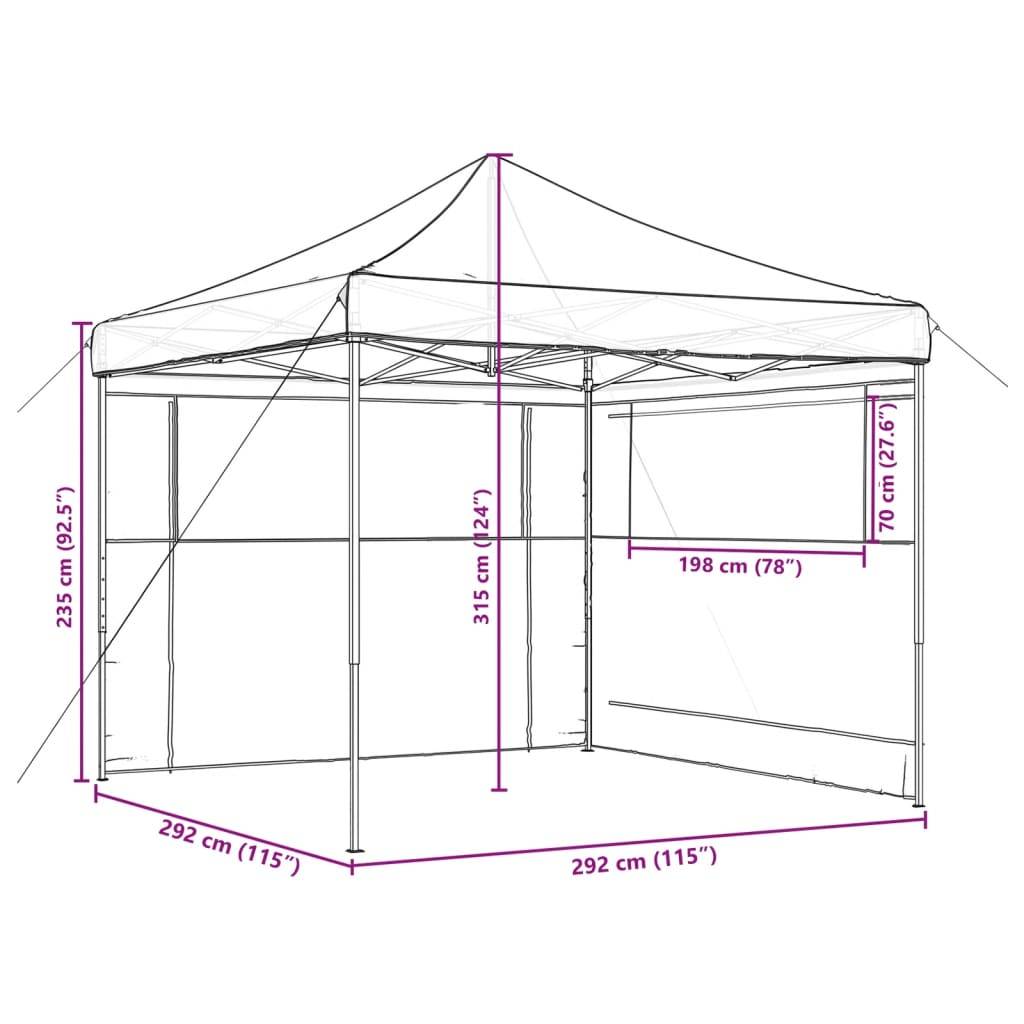 ComfortXL - Barnum Pop-Up 3x3 m Acier Tente Pliante avec 2 Côtés pour Réception Terre Cuite – ComfortXL Outdoor Living - Image 9