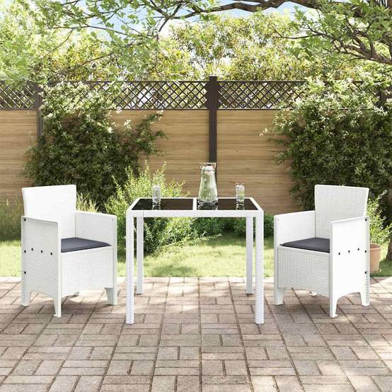 Lot De 2 Chaises De Jardin - Fauteuils De Jardin Blanc 53 x 49 x 85 cm PP - Image 3