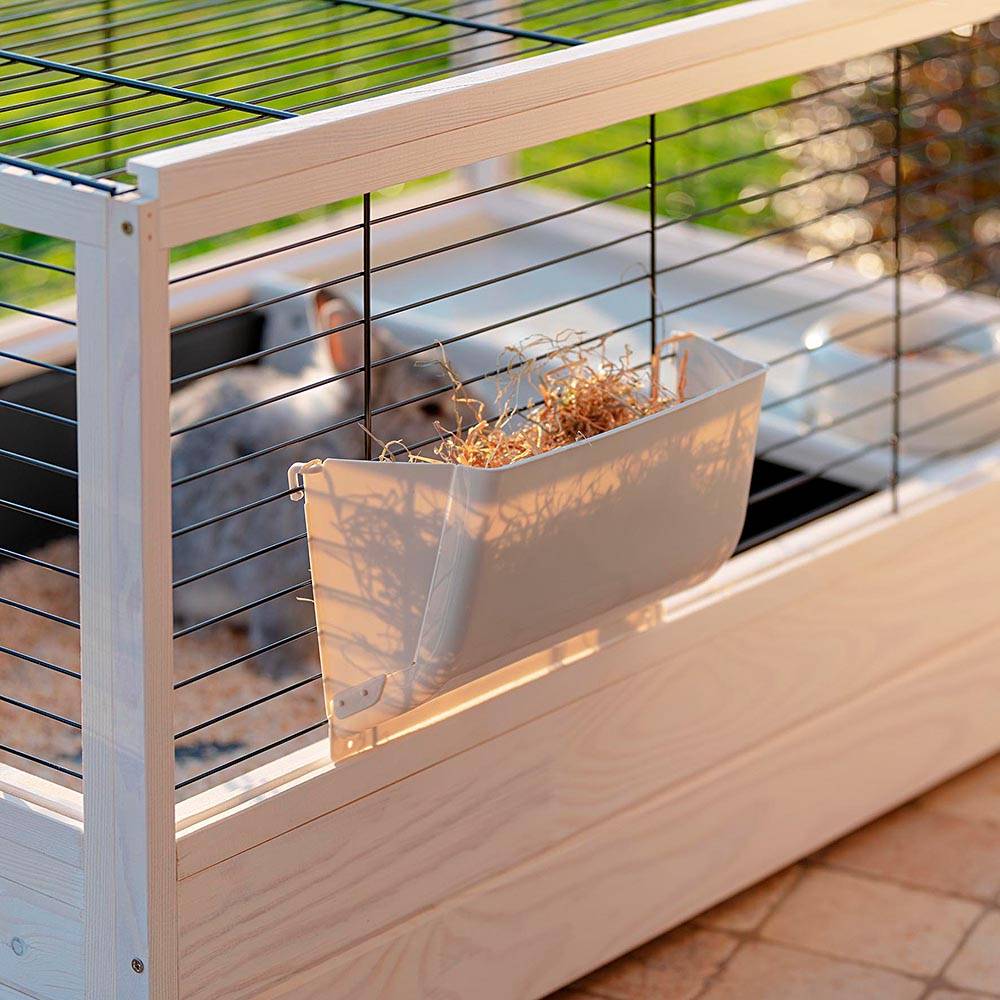 Ferplast - Ferplast Cage en bois FSC pour lapins ARENA 100, pour cochons d'inde, accessoires inclus - Imagen 7