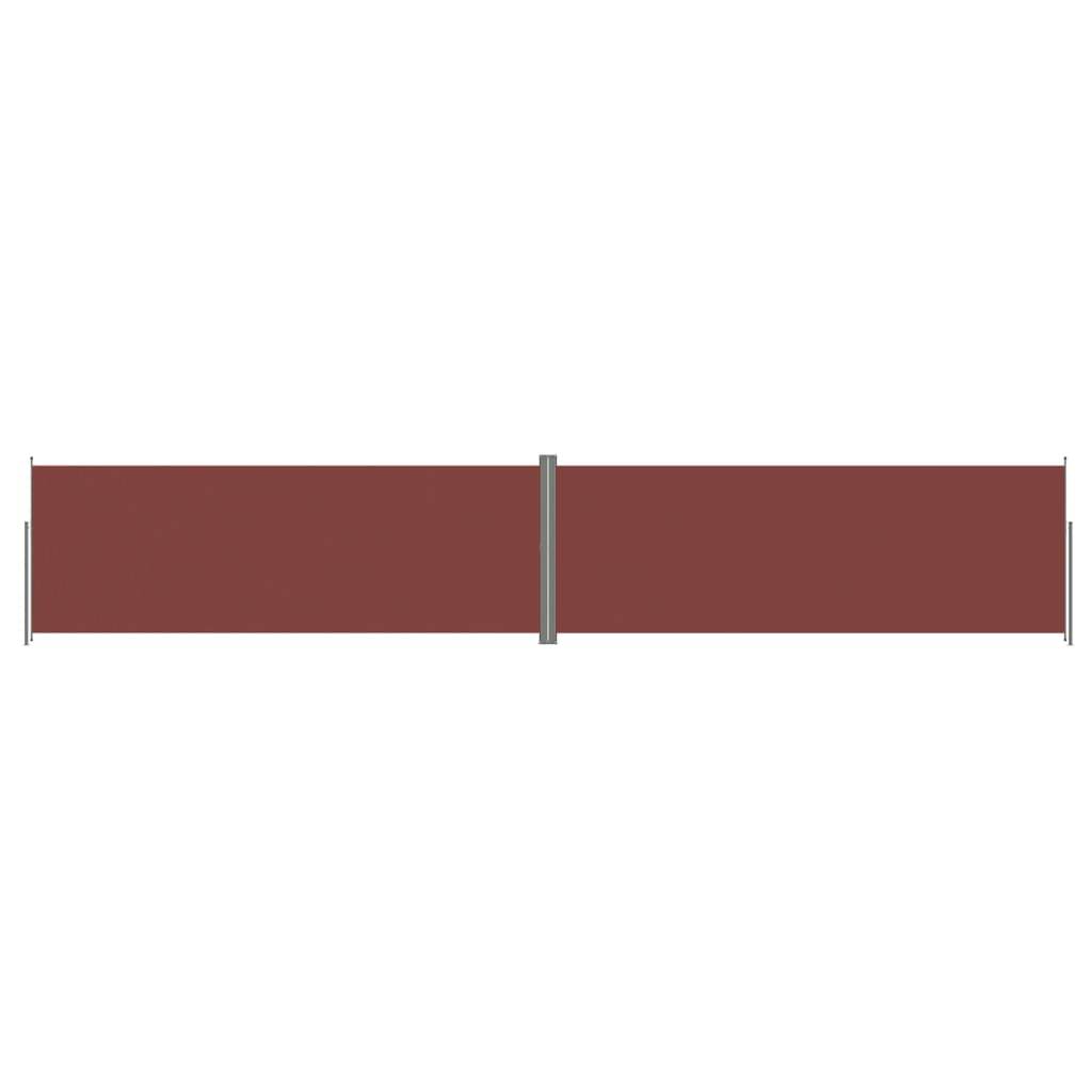 Helloshop26 - Auvent paravent store brise-vue latéral rétractable de patio jardin terrasse balcon protection visuelle écran 220 x 1200 cm marron - Imagen 1