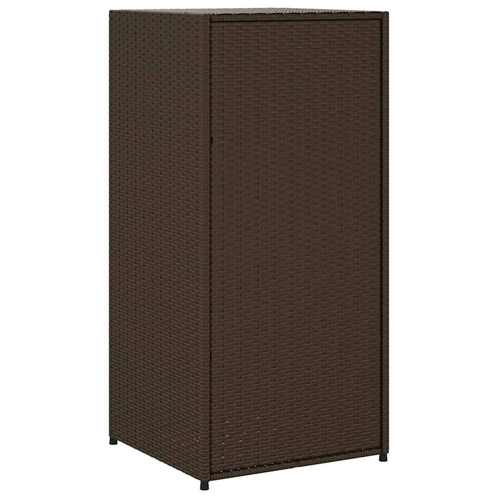 Meuble Rangement Vertical Polyrotin avec Porte et Tiroir pour Balcon Marron 55x55x111 cm – ComfortXL Outdoor Living - Image 9