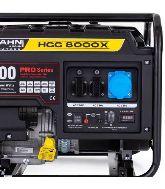 Générateur électrique portable 6 kW AVR pour chantiers, secours et ateliers - Hahn Sohn HGG 8000X - Image 5