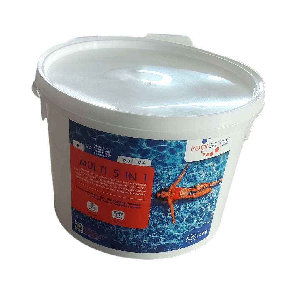 Galet piscine Chlore multifonction 5 en 1  - 4 kg - Imagen 1