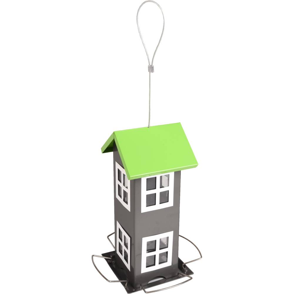 Mangeoire maisonnette 8 fenêtres, pour graines oiseaux. - Imagen 3