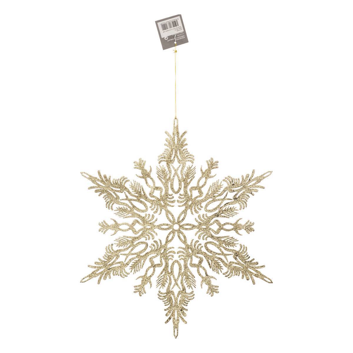 Fééric Lights & Christmas - Suspension de noël flocon arabesque en plastique 35cm or - Feeric Lights & Christmas - Imagen 1