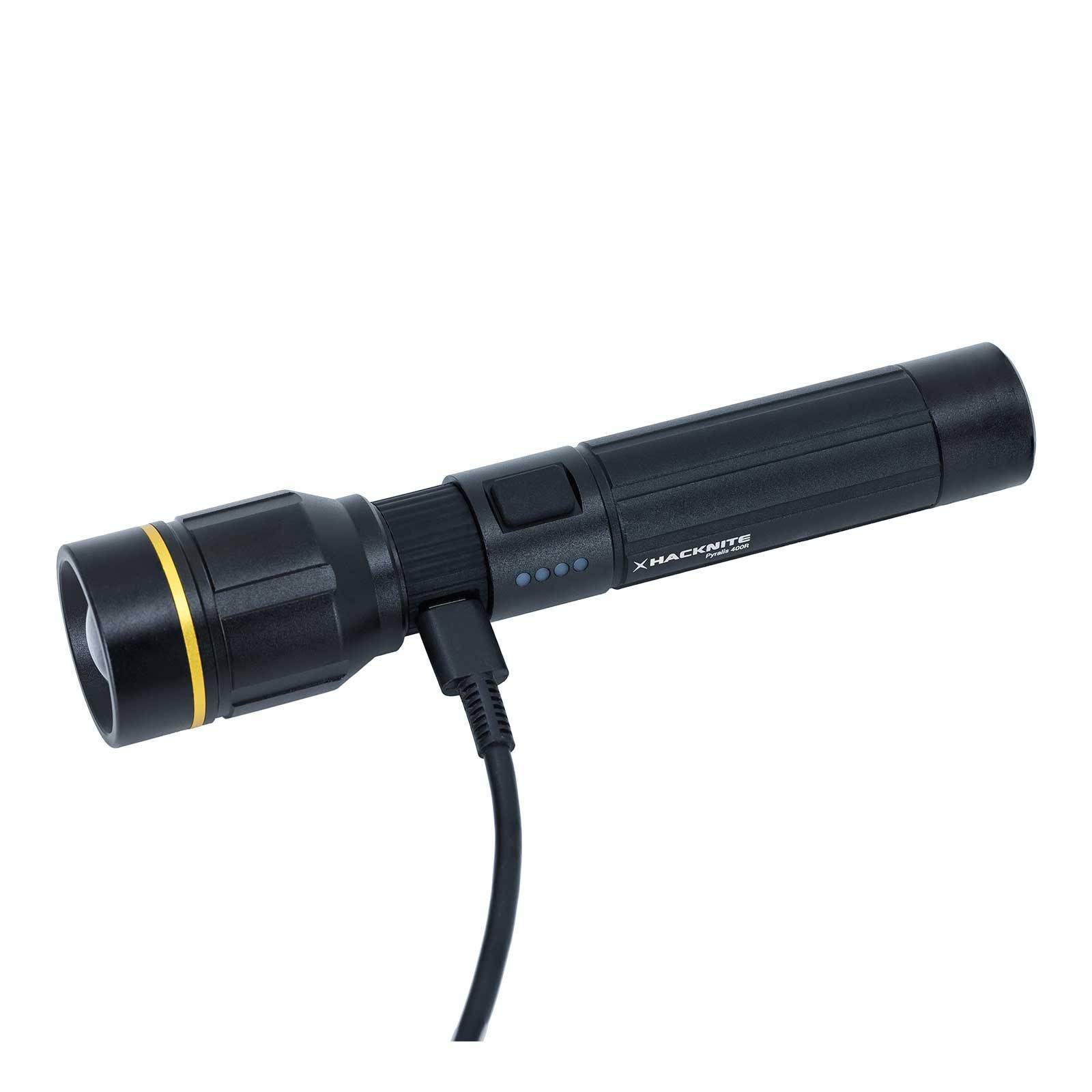 Lampe de Poche LED Rechargeable PYRALIS 400R - 400 lumens HACKNITE - Image 3