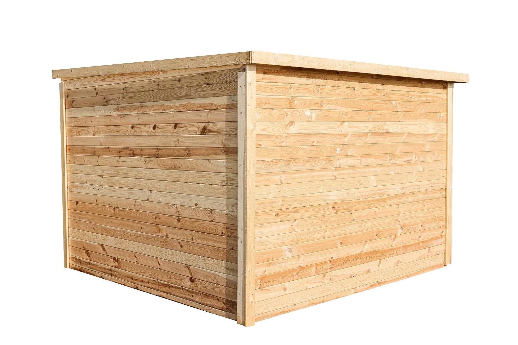 Habrita - Abri Madriers bois massif toit mono pente / 42 mm / surface extérieure : 10,36 m2 - Imagen 2