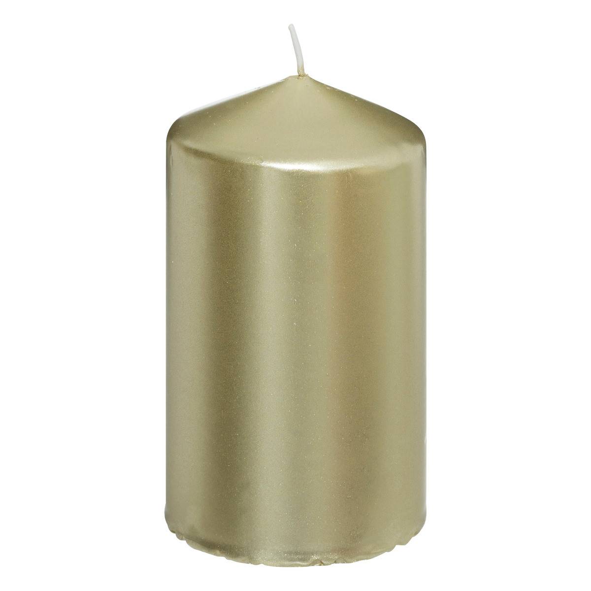 Bougie Ronde Satin OR 335G H 12 cm