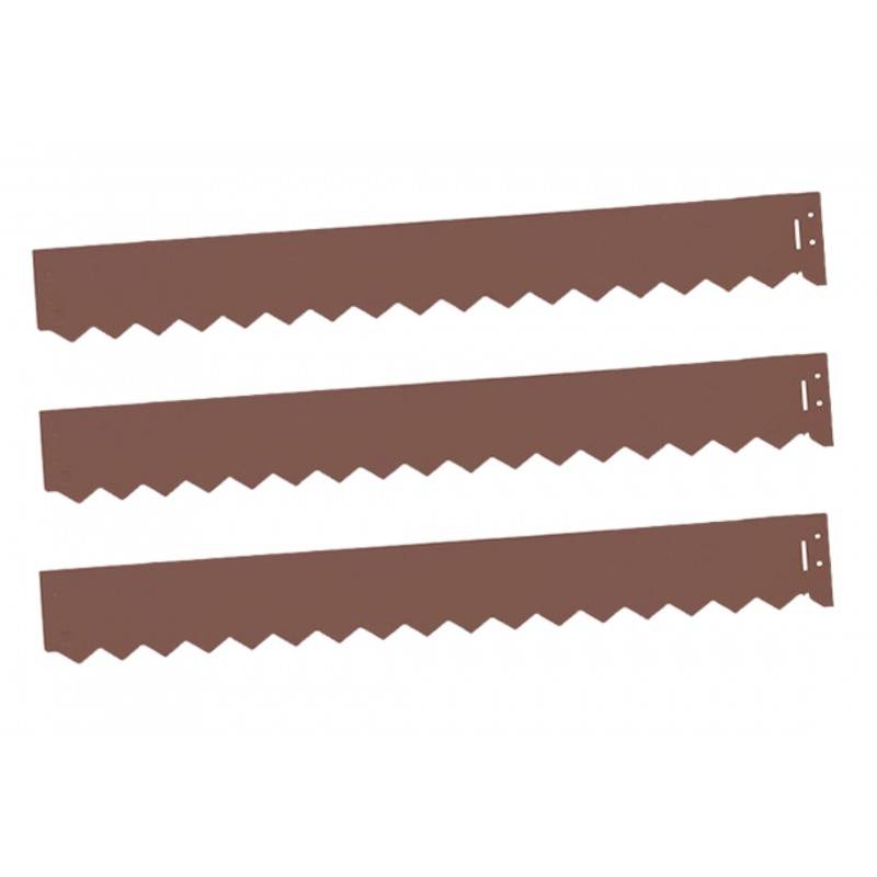 Jardinex - Kit de 3 bordures jardin acier galvanisé - 99 x 12 cm - Rouille  - Jardinex - Imagen 1