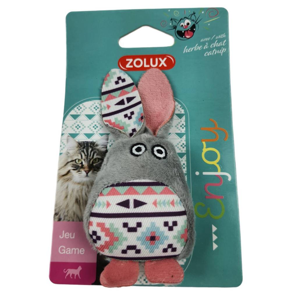 Zolux - Lapin gris Kali. 11 x 5 cm x 3 cm. avec catnip. Jouet chat - Imagen 2